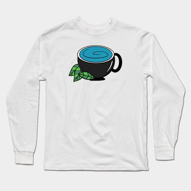 Blueberry Tea Long Sleeve T-Shirt by Kelly Louise Art